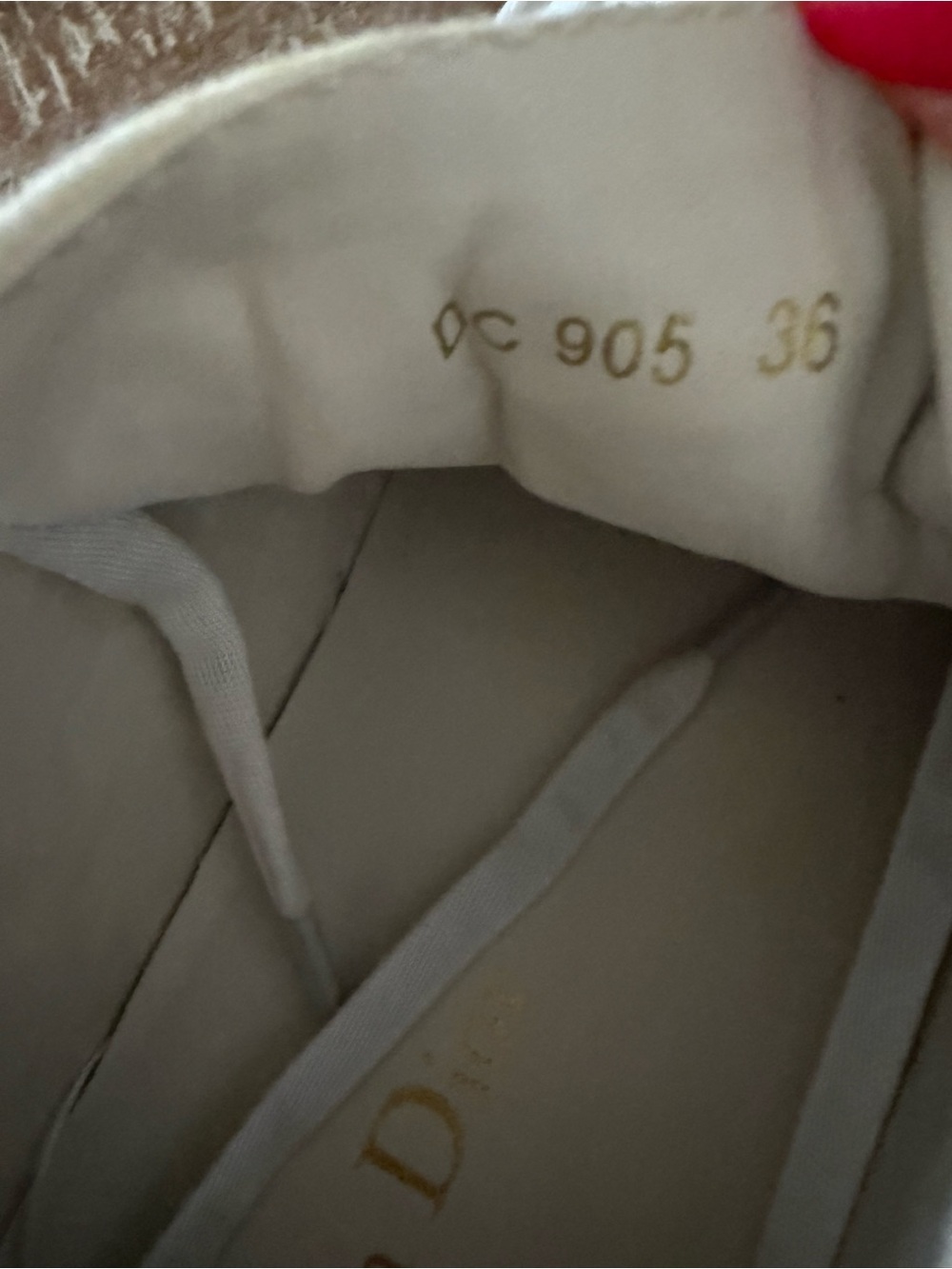Dior Gray Logo Canvas Low-Top Sneakers - Picture 4 of 4
